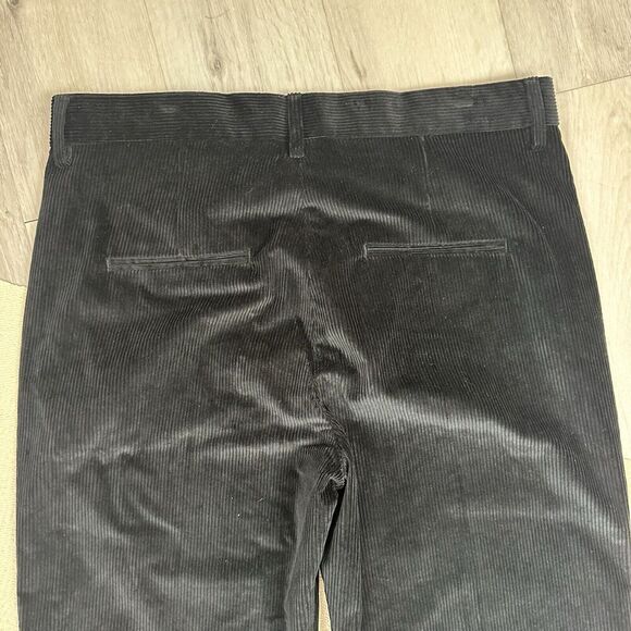 The Kooples Womens Ribbed Velvet Pants Party Evening Wide Black Size 32 READ - Picture 5 of 14